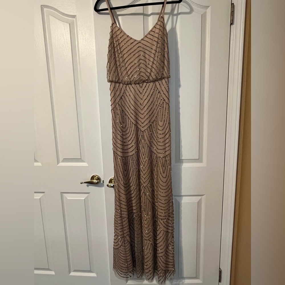 Adrianna Papell blouson sequin gown. Size 6.